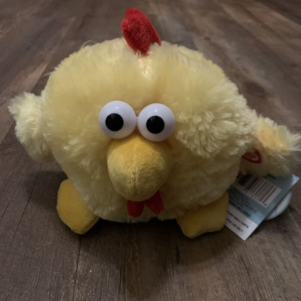 Yellow Fuzzy Chicken Plush Toy With Sound & Motion Effects Easter